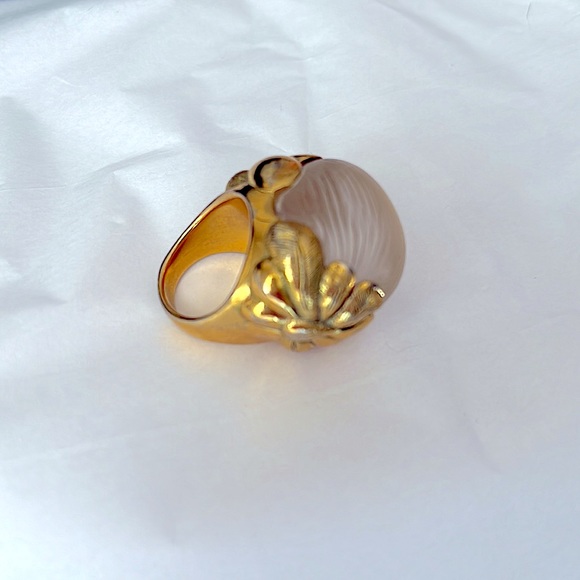 From the archives Alexis Bittar gold Lucite dome ring - Picture 2 of 3